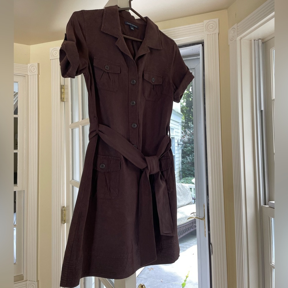 Banana Republic Linen/Silk Shirt Dress, Sz 6